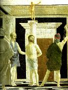 Piero della Francesca the flagellation, detail oil painting
